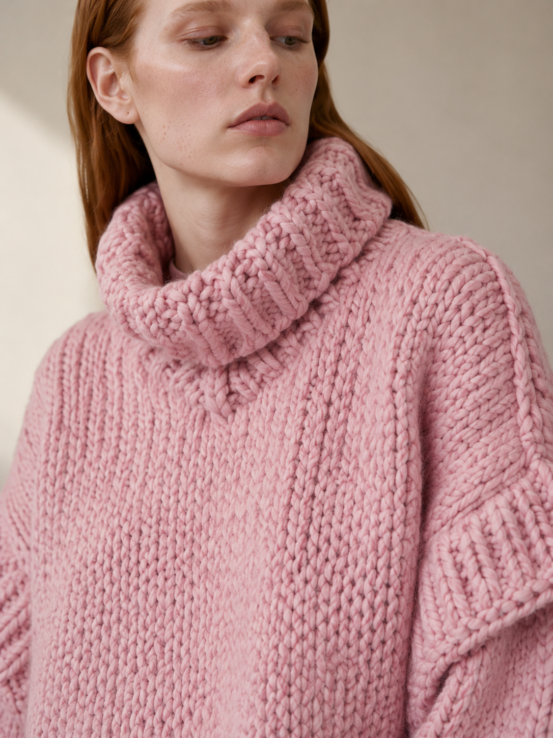 Pink Knit Detail, close texture